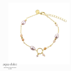 Armbnd KOI ROSE PEARL Forgyldt Slv