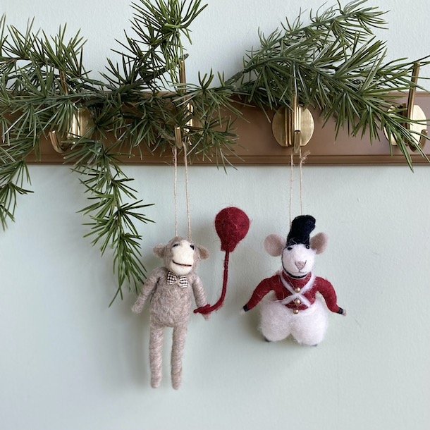 Abe hnge 10x4x15cm uld Nature/red