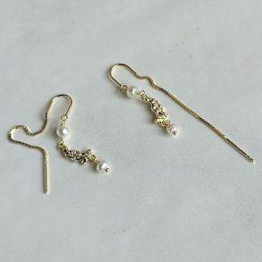 retrde Pearl forgyldt slv