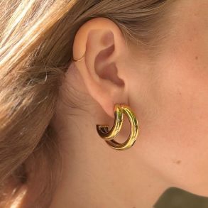 Hoops double vandfast 18kt. forgyldt