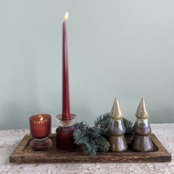 Juletr D7x15cm porceln Green/brow