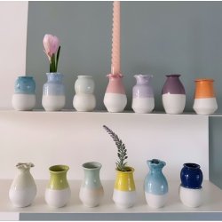 Vase Mini keramik half glace 6-8 cm