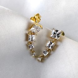 restikker EDGE LONG Forgyldt Slv