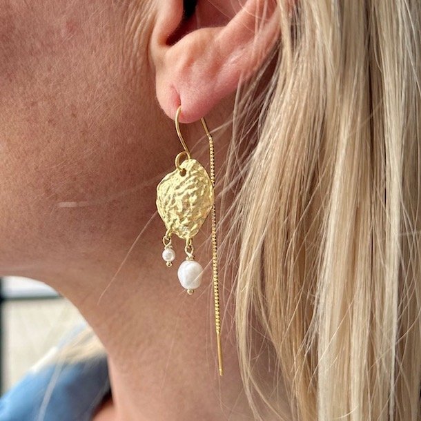 BIBBIE perle retrde forgyldt slv