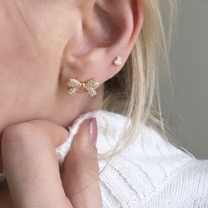 reringe sljfe stor DARLING BOW  Forgyldt Slv