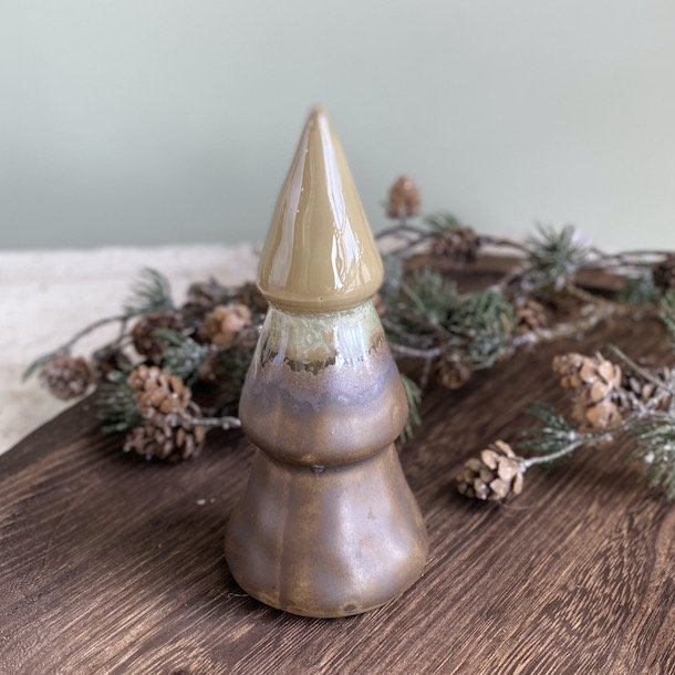 Juletr D7x15cm porceln Green/brow