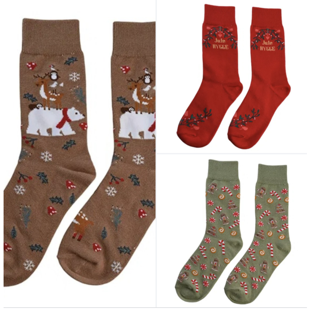 Julestrmpe pakke 3 par str 36-41 
