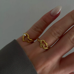 Fingerring Ezili forgyldt sv