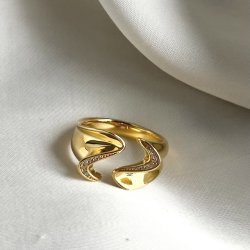 Fingerring DARLING RIVER Forgyldt Slv