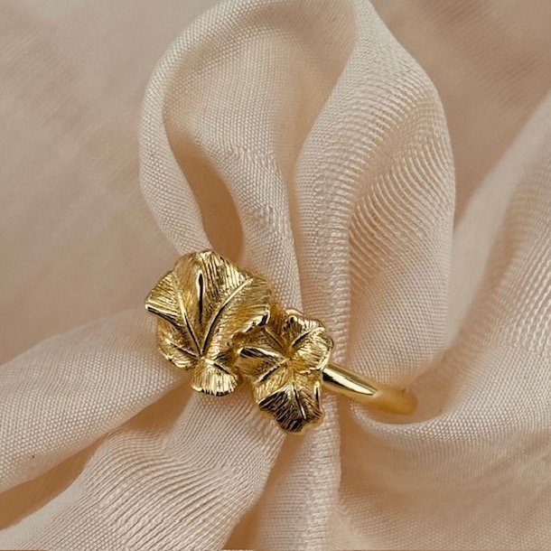 Fingerring FOLIO Forgyldt slv