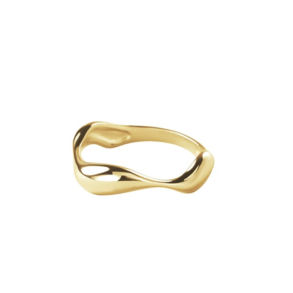 Fingerring WAVE RING forgyldt s�lv