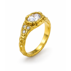 Fingerring Claire Oval - Guldbelagt Vandfast