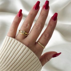 fingerring DARLING RAYA  Forgyldt Slv str 50-62