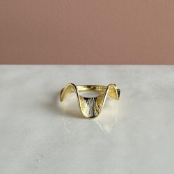 Fingerring Rhumba  forgyldt slv