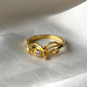 Ring curly glam forgyldt slv