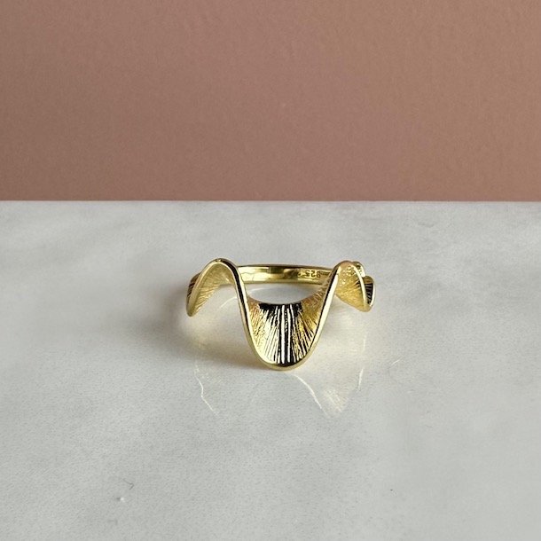 Fingerring Rhumba  forgyldt slv