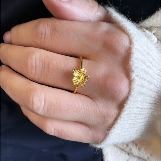 Fingerring JASMIN Forgyldt Slv