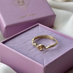 Fingerring Hurley justerbar forgyldt slv