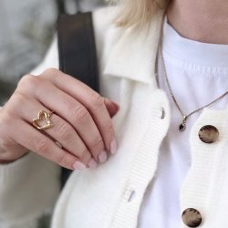 Fingerring VERA vandfast 18kt. forgyldt