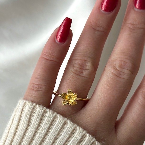 Fingerring JASMIN Forgyldt Slv