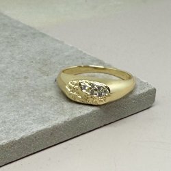 Fingerring Alizeh elements forgyldt slv