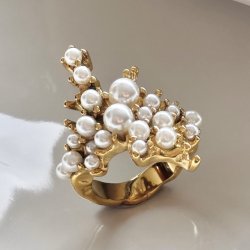 Fingerring LAGOON vandfast 18kt.forgyldt