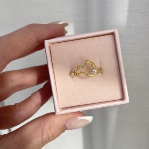 Fingerring Ezili forgyldt sv