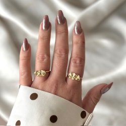 Fingerring FOLIO Forgyldt slv