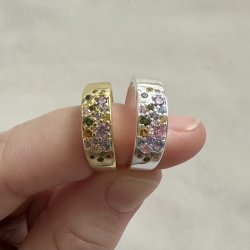 Fingerring Pastel Stardust sterling slv