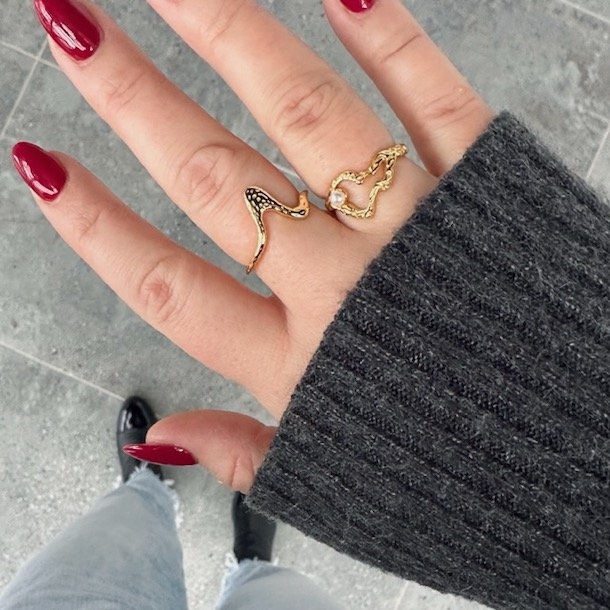 Fingerring Ezili forgyldt sv