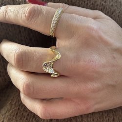Fingerring DARLING EMMA  Forgyldt Slv