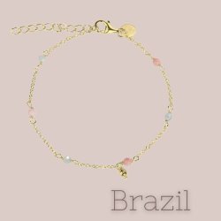 Armbnd BRAZIL forgyldt slv