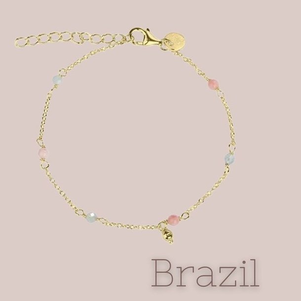 Armbnd BRAZIL forgyldt slv