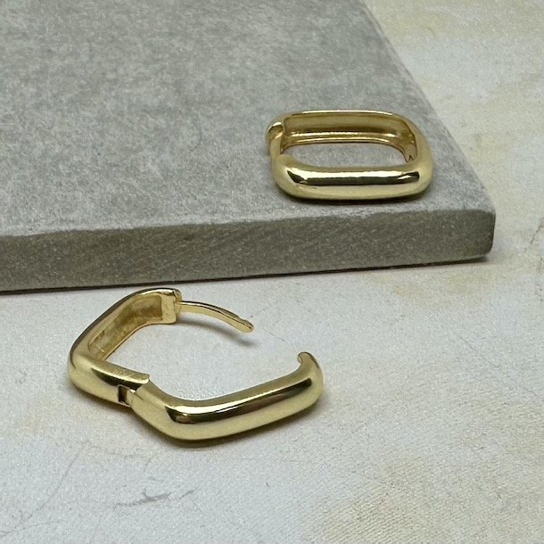 Hoops Hanna square forgyldt slv