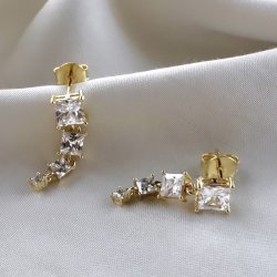 restikker EDGE LONG Forgyldt Slv