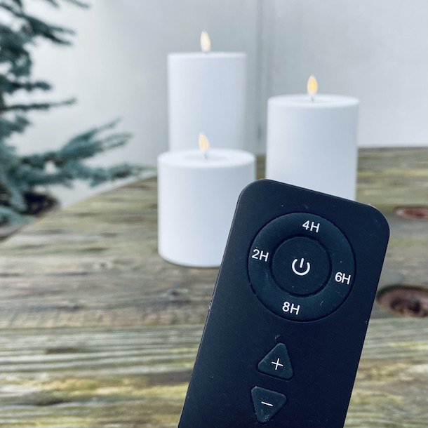 Hvide Udendrs Bloklys 100x100 mm