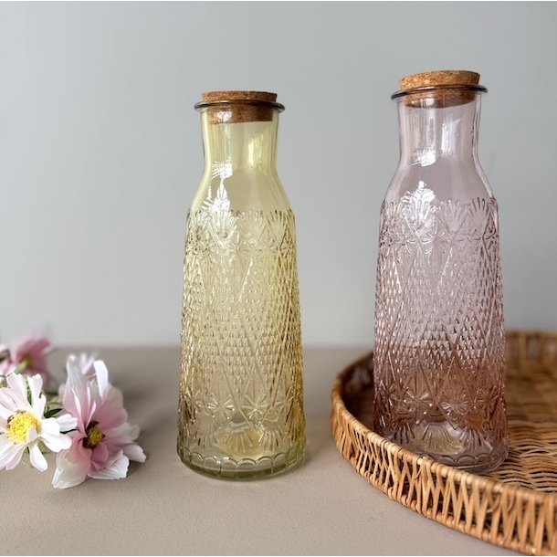 Glas flaske med kork prop