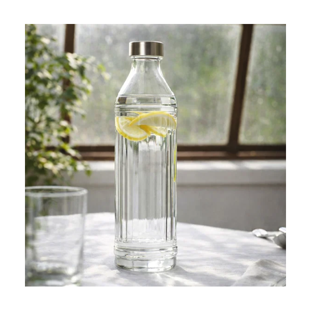Vand flaske skruel�g glas 1 Liter