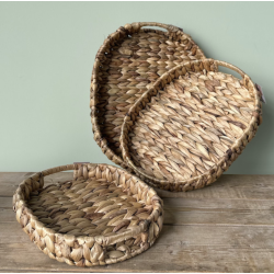 Flet bakkerst af 3 stk. oval vandhyacint