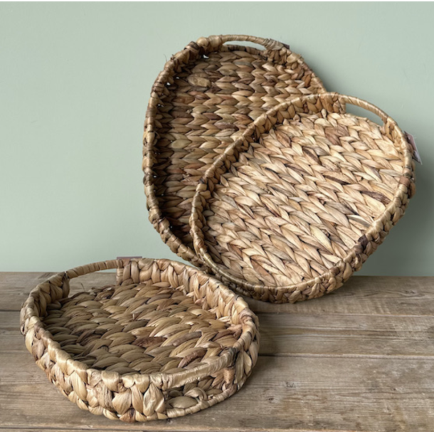 Flet bakkerst af 3 stk. oval vandhyacint