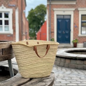 Flettet kurvetaske med hndtag kernelder