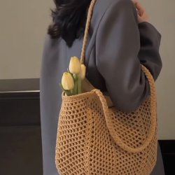 Flettet shopper med lynl�s