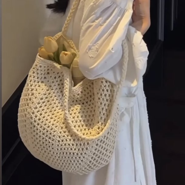 Flettet shopper med lynl�s