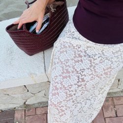 Skuldertaske flettet Skind 