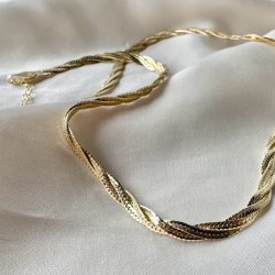 Halskde TERESA Forgyldt Slv