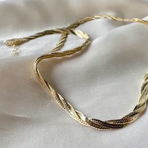 Halskde TERESA Forgyldt Slv