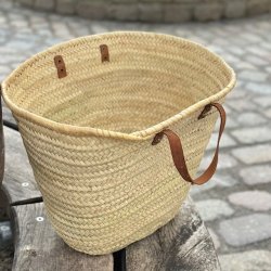 Flettet kurvetaske med hndtag kernelder