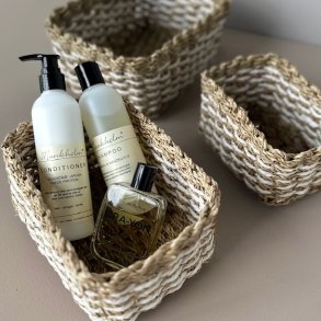 Pala kurvest af 3 stk. natur/hvid sgrs/papir