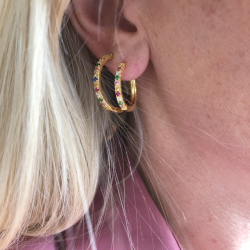 Creoler multi 20 mm - forgyldt slv 