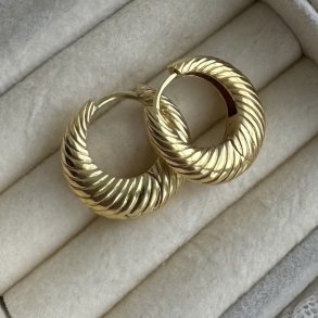 Hoops CHUNKY LINE Forgyldt slv